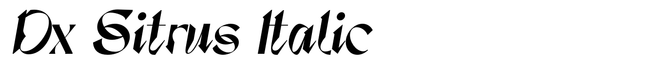Dx Sitrus Italic